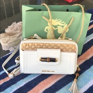 Spartina Bamboo Moon crossbody white